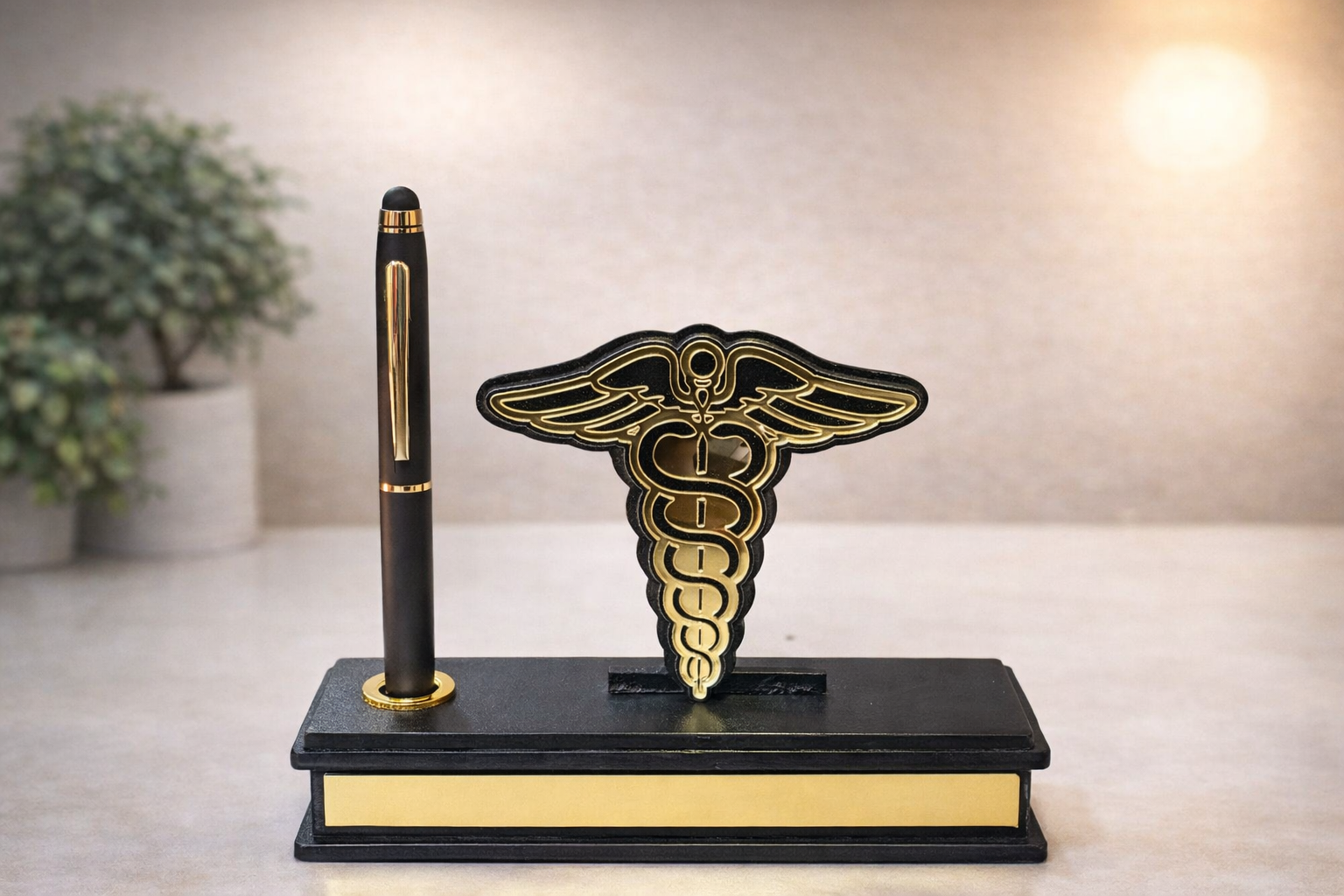 Doctor Personalized Photo Engraved Pen Stand | Custom MDF Desk Gift