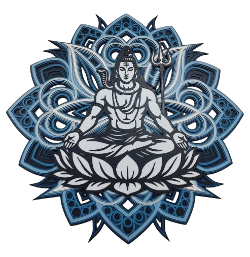Lord Shiva Mandala Wall Art | Laser Cut Spiritual MDF Home Decor
