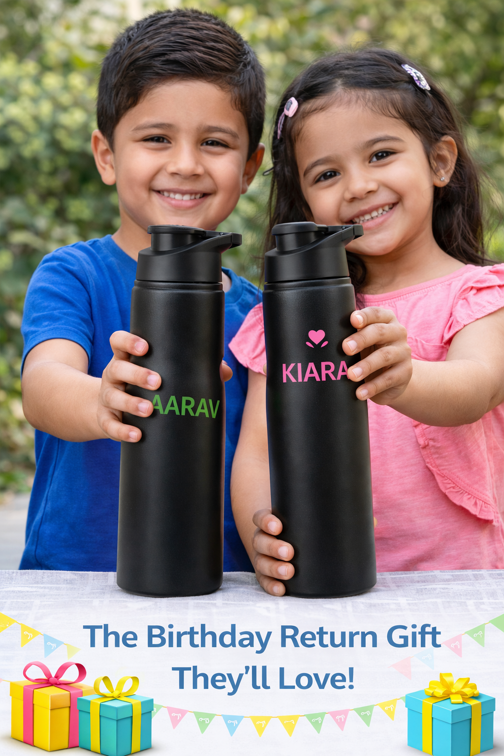 Personalized Kids Water Bottle for Birthday Return Gift - Image 3